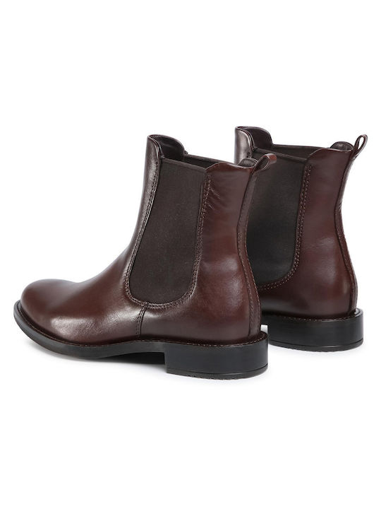 Leder Stiefeletten Damen Braun