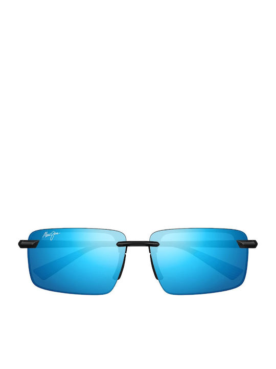 Maui Jim Men's Sunglasses with Gray Metal Frame and Blue Gradient Mirror Lens B626-14