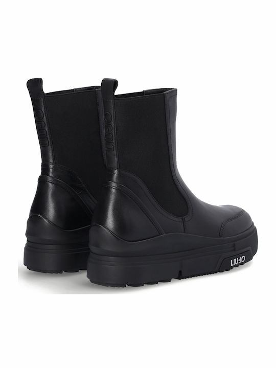 Hero 16 Ghete dama de piele Chelsea Negru