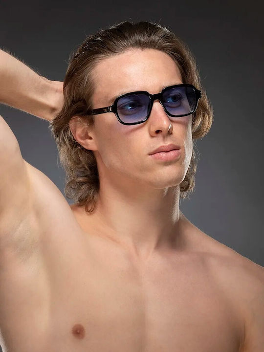 Twig Acosta Damen Sonnenbrille mit Schwarz Kunststoff Gestell und Schwarz Linse ACO01