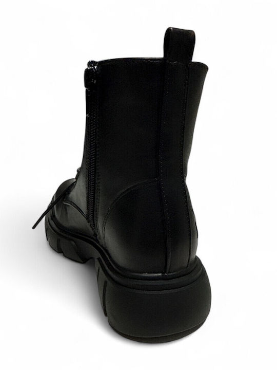 Kinderstiefel mit Reißverschluss Schwarz