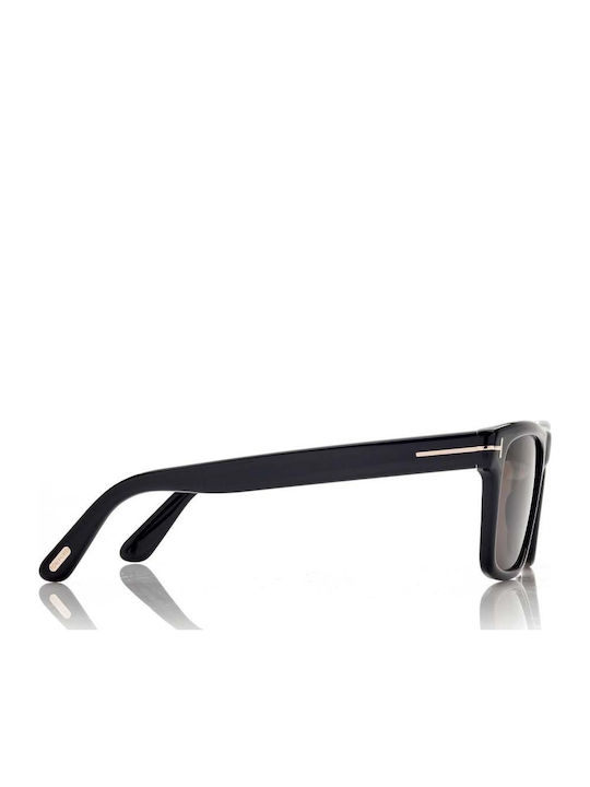 Tom Ford Buckley 02 Ochelari De Soare Pentru Bărbați Cu Ramă Neagră Din Plastic Și Lentile Maro Degrade FT0906 01H