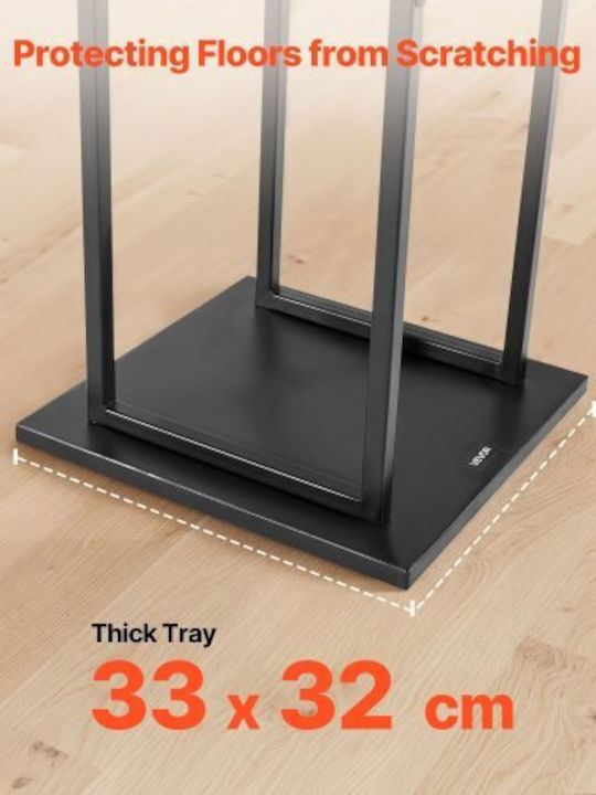 Vevor Ξύλινο Ράφι Αποθήκευσης Ξύλων 33x32x112cm Μαύρο