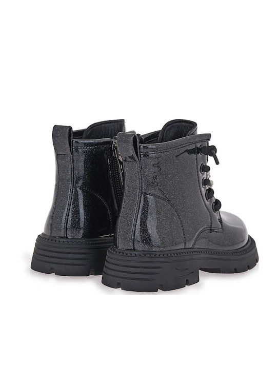Kinderstiefel mit Reißverschluss Schwarz