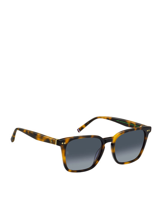 Tommy Hilfiger Men's Sunglasses with Brown Tartaruga Plastic Frame and Blue Gradient Lens TH2158/S 086/08
