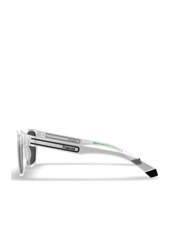 Polaroid Men's Sunglasses with Transparent Plastic Frame and Gray Lens pld2161/s 900/EX