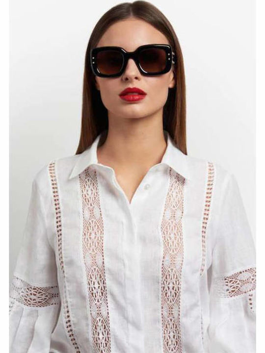 Carolina Herrera Γυαλιά Ηλίου Καφέ με Κοκκάλινο Σκελετό Carolina Herrera Γυαλιά Ηλίου Καφέ με Κοκκάλινο Σκελετό
