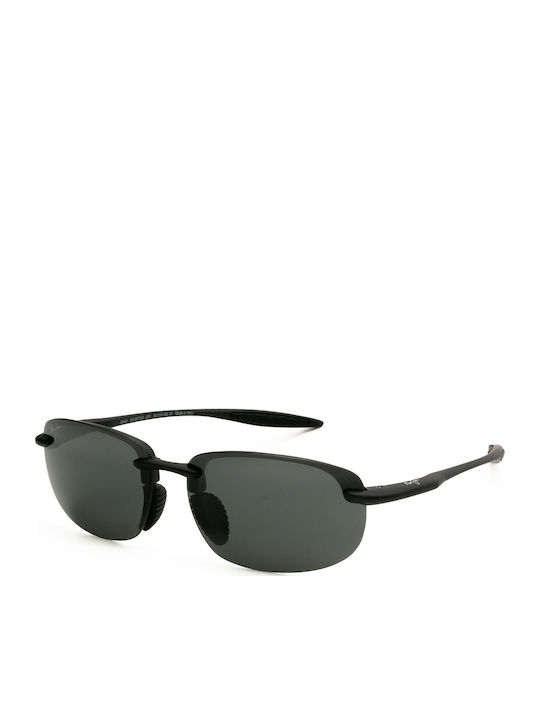 Maui Jim Ho'okipa Ανδρικά Γυαλιά Ηλίου με Μαύρο Μεταλλικό Σκελετό και Μαύρο Polarized Καθρέφτη Φακό