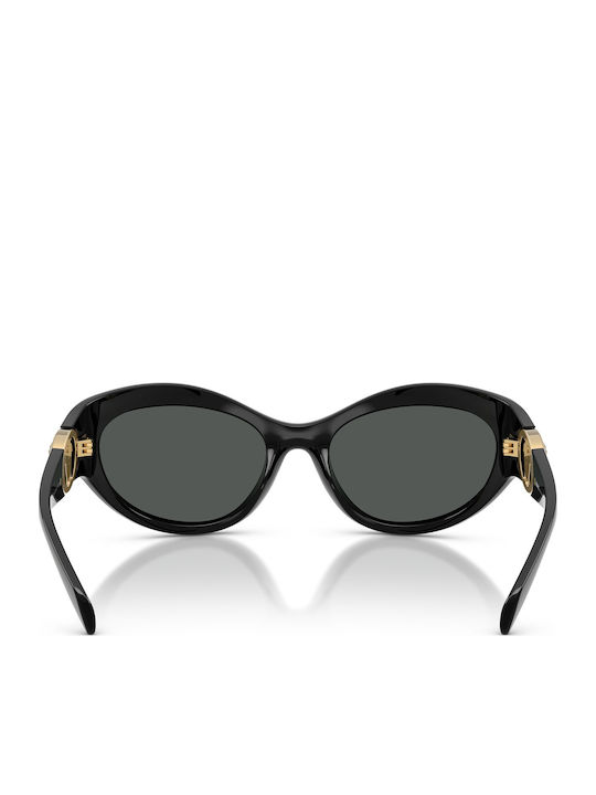 Versace Women's Sunglasses with Black Plastic Frame and Black Lens