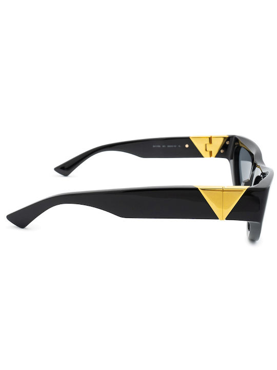 Bottega Veneta Women's Sunglasses with Black Plastic Frame and Gray Lens BV1176S 001