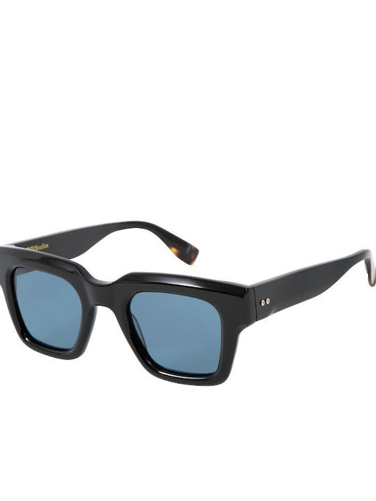 Gigi Barcelona Kant Unisex Sunglasses with Black Plastic Frame and Blue Polarized Lens 6745/1