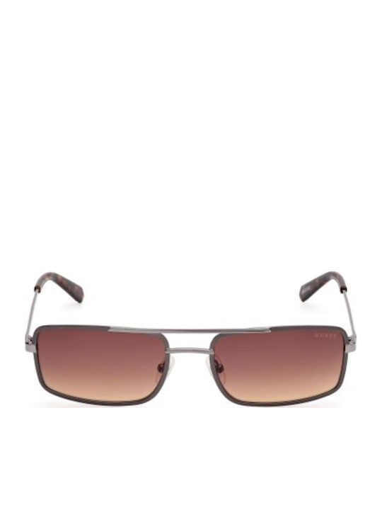 Guess Unisex Sunglasses with Black Metallic Frame and Brown Gradient Lens GU00168 09F