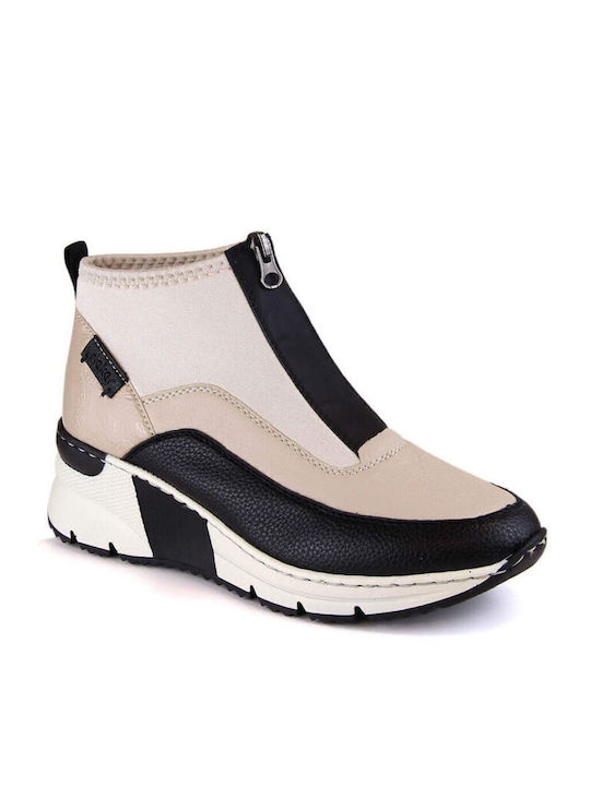Stiefeletten Damen Beige