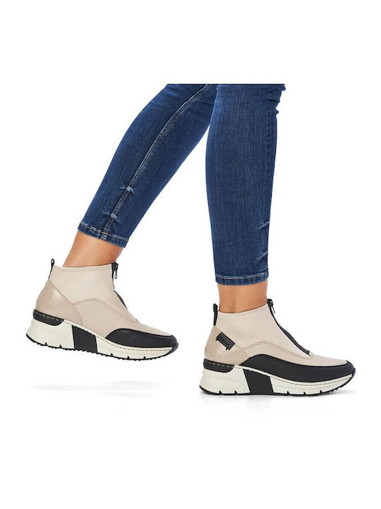 Stiefeletten Damen Beige