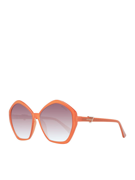 Guess Damen Sonnenbrille mit Orange Kunststoff Gestell und Braun Verlaufsfarbe Linse GU7813 44F