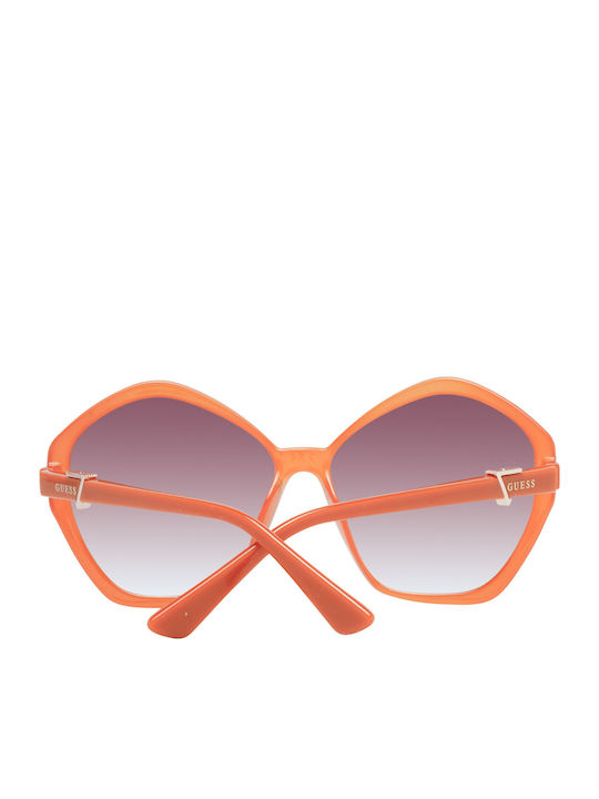 Guess Damen Sonnenbrille mit Orange Kunststoff Gestell und Braun Verlaufsfarbe Linse GU7813 44F