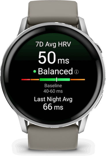 Garmin Venu 4 Stainless Steel 45mm Waterproof Smartwatch with Heart Rate Monitor (Silver with Silver Gray)