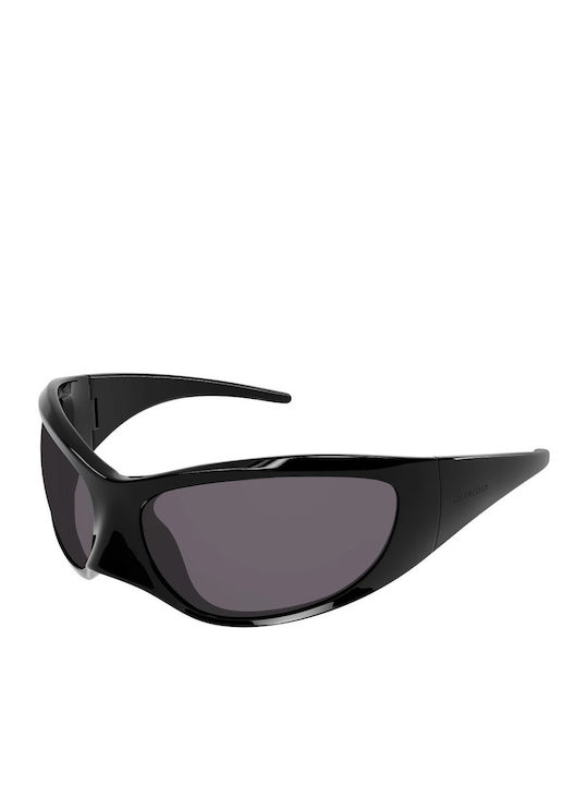 Balenciaga Unisex Sonnenbrille mit Schwarz Kunststoff Gestell und Schwarz Linse