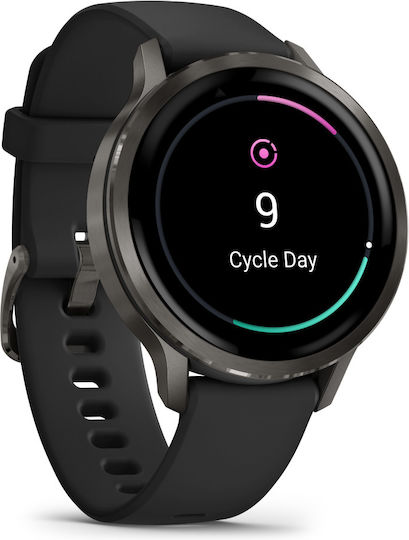 Garmin Venu 4 Stainless Steel 41mm Αδιάβροχο Smartwatch με Παλμογράφο (Slate with Black)