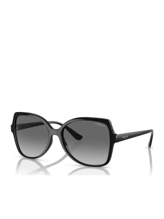 Vogue Women's Sunglasses with Black Plastic Frame and Gray Gradient Lens VO5488S W44/11