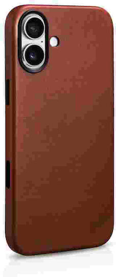 iCarer Back Cover Leather 2mm Waterproof Brown (iPhone 17)