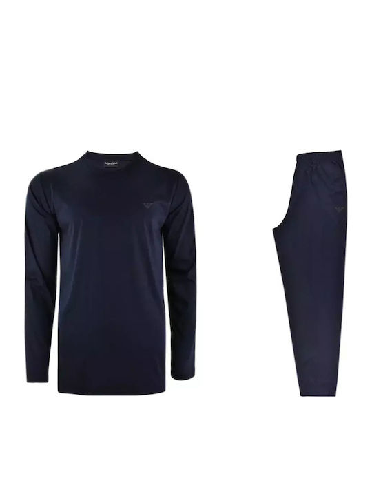 Emporio Armani Men's Winter Pajamas Set Blue