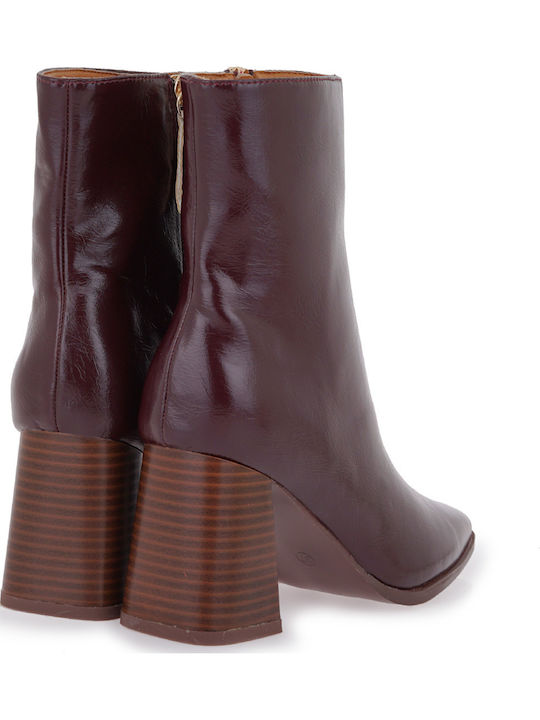 Stiefeletten Damen Burgundisch