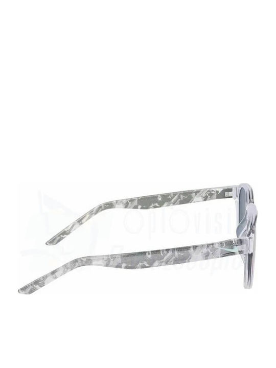 Nike Smash Unisex Sunglasses with Transparent Plastic Frame and Multicolour Mirror Lens DZ7383-900