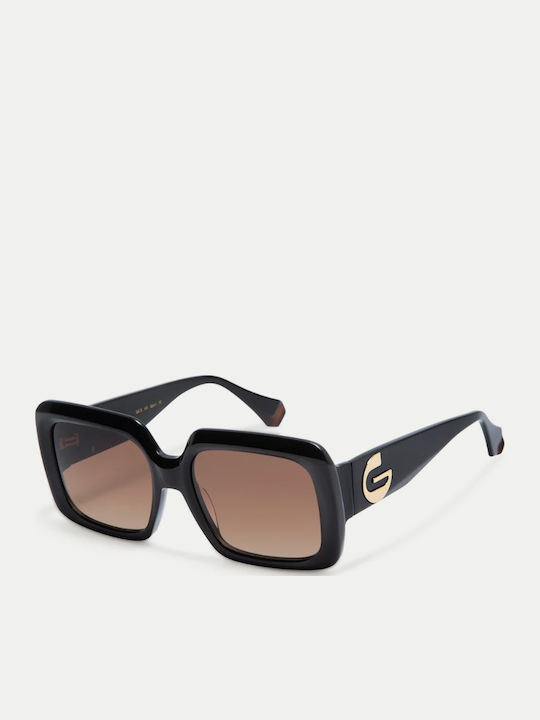 Gigi Barcelona Women's Sunglasses with Black Plastic Frame and Brown Gradient Lens 6881/1