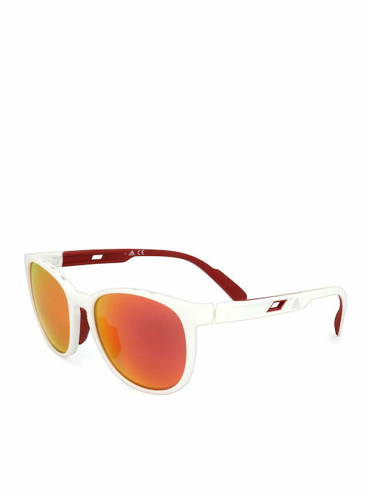 adidas Shine Inline Unisex Sunglasses with Transparent Plastic Frame and Orange Mirror Lens SP0036 21L