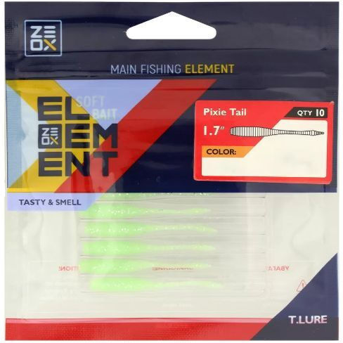 Silicone Zeox Pixie Tail 4.4cm #101 Glow
