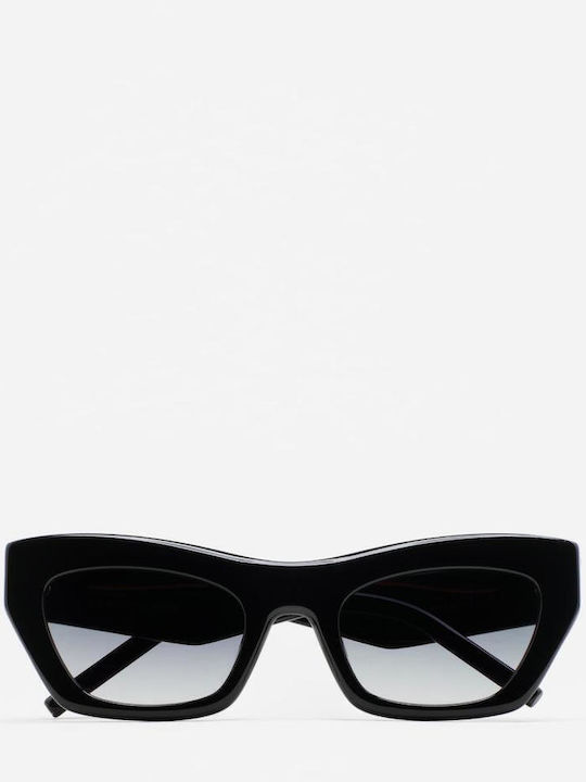 Kaleos Lyonne Women's Sunglasses with Black Plastic Frame and Black Lens LYONNE 1