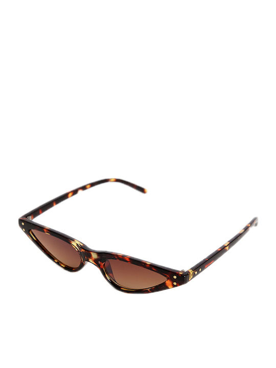 Looks Style Eyewear Unisex Γυαλιά Ηλίου με Καφέ Ταρταρούγα Κοκκάλινο Σκελετό και Καφέ Φακό 74cat-00934