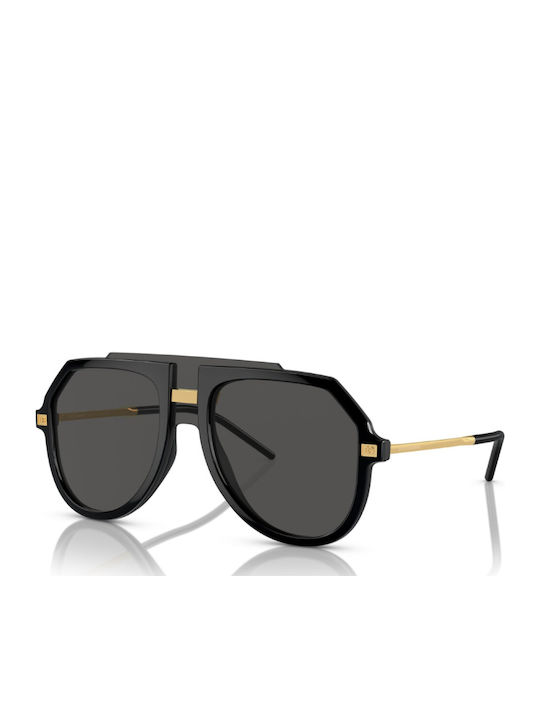Dolce & Gabbana Мъжки Слънчеви Очила с Черна Пластмасова Рамка и Сиви Стъкла DG6195 501/87