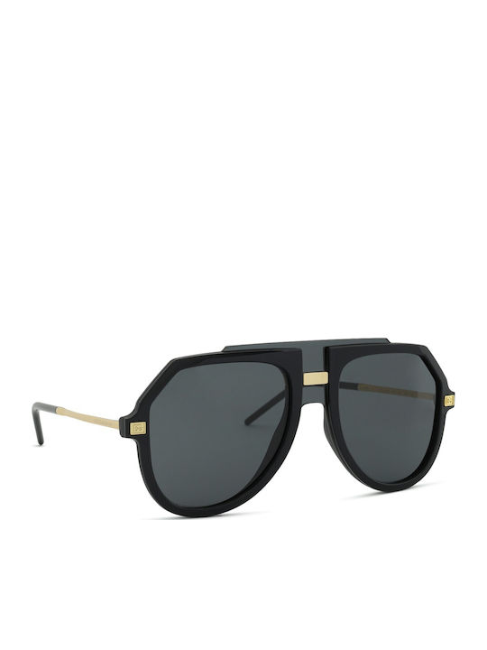 Dolce & Gabbana Мъжки Слънчеви Очила с Черна Пластмасова Рамка и Сиви Стъкла DG6195 501/87
