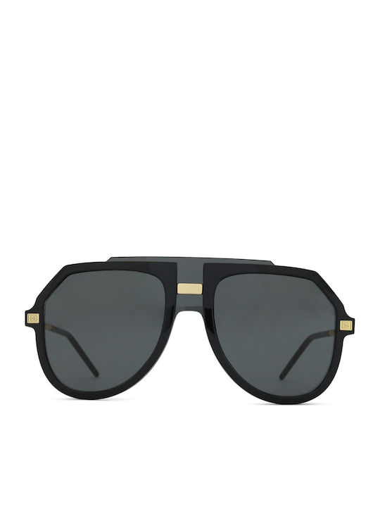 Dolce & Gabbana Мъжки Слънчеви Очила с Черна Пластмасова Рамка и Сиви Стъкла DG6195 501/87