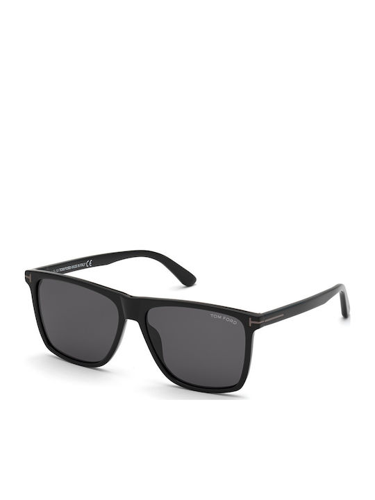 Tom Ford Unisex Γυαλιά Ηλίου με Μαύρο Κοκκάλινο Σκελετό και Καφέ Ντεγκραντέ Φακό FT0832 01D