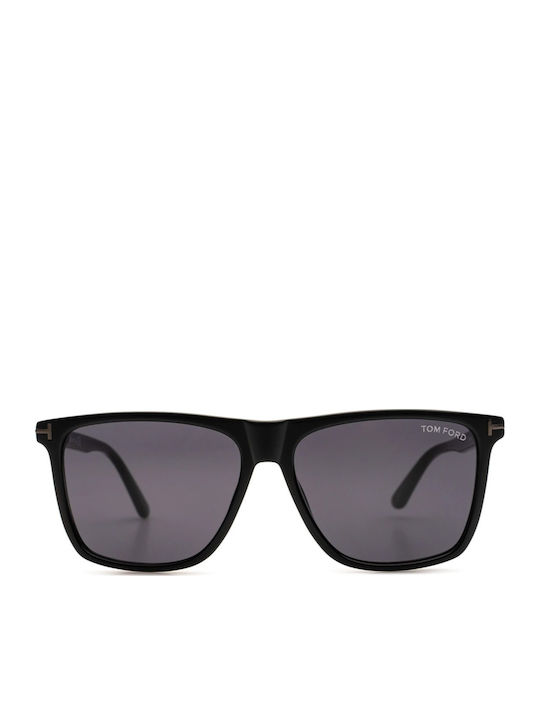 Tom Ford Unisex Γυαλιά Ηλίου με Μαύρο Κοκκάλινο Σκελετό και Καφέ Ντεγκραντέ Φακό FT0832 01D