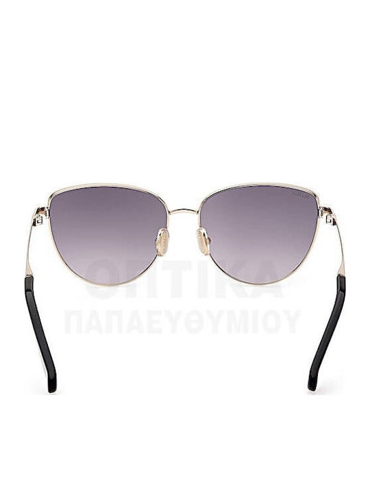 Max Mara Women's Sunglasses with Black Metal Frame and Gray Gradient Lens MM 0053 32B