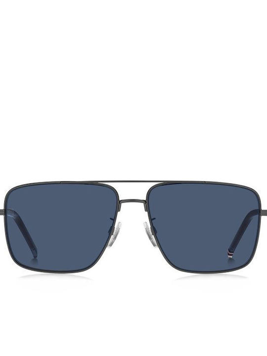 Tommy Hilfiger Herren Sonnenbrille mit Gray Metall Gestell und Blau Linse TH2110/S R80/KU