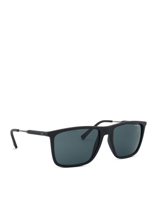 Armani Exchange Men's Sunglasses with Black Plastic Frame and Gray Lens AX4160S 838087