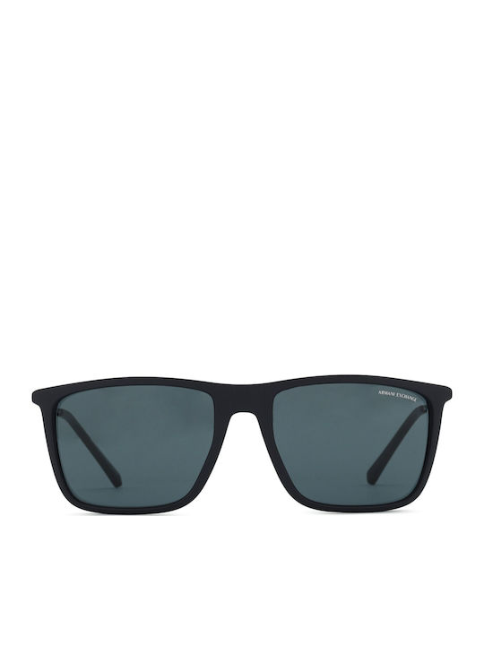 Armani Exchange Men's Sunglasses with Black Plastic Frame and Gray Lens AX4160S 838087