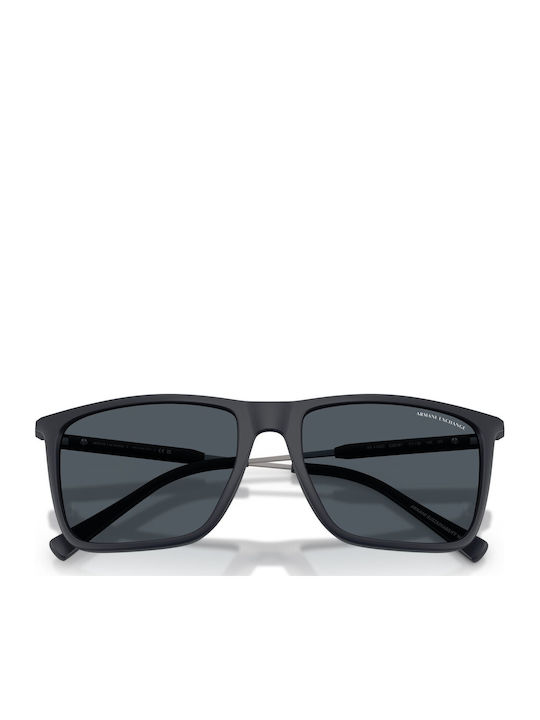 Armani Exchange Men's Sunglasses with Black Plastic Frame and Gray Lens AX4160S 838087