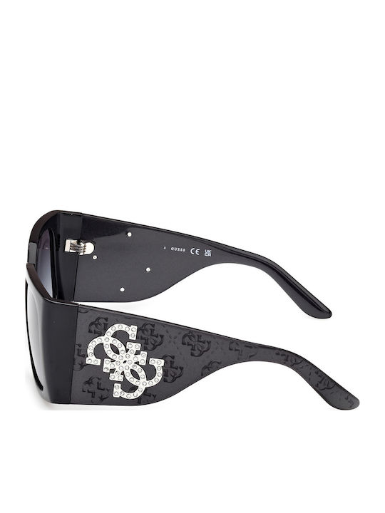 Guess Women's Sunglasses with Black Horn-Rimmed Frame and Grey Gradient Lenses GU00201-H/01B/53
