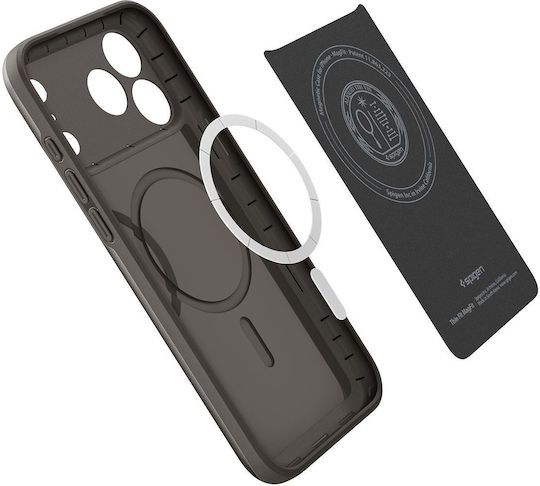 Spigen Thin Fit MagSafe Back Cover Plastic / Silicone 1.55mm Gunmetal (iPhone 17 Pro Max)