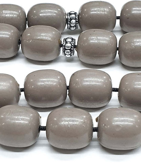 Roloi Komboloi Resin Worry Beads with 19 Beads Gray 28cm
