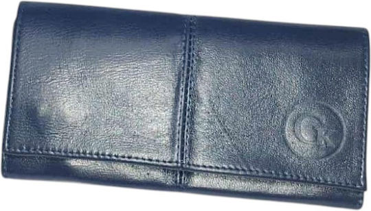 Leather Tobacco Pouch Gk Blue Magnetic Closure 15x8cm