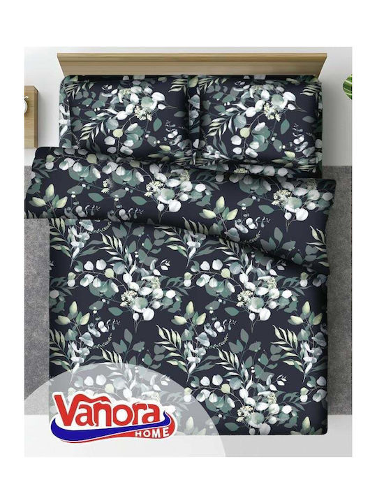 Vanora Duvet Cover Set Cotton Double with 2 Pillowcases & 1 Sheet 200x220 Jade