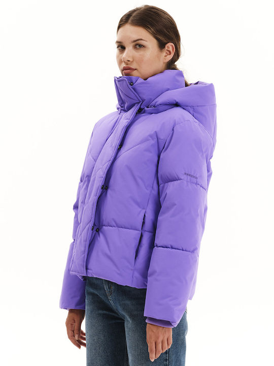 Jachetă de femei Puffer Waterproof Violet