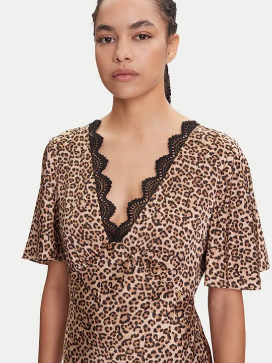 Summer Maxi Evening Brown Dress